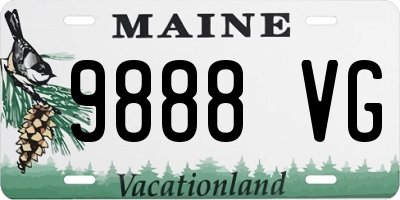 ME license plate 9888VG