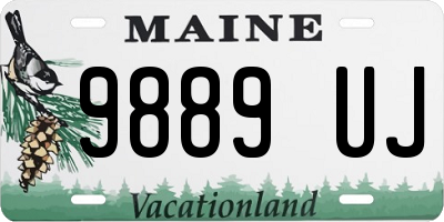 ME license plate 9889UJ