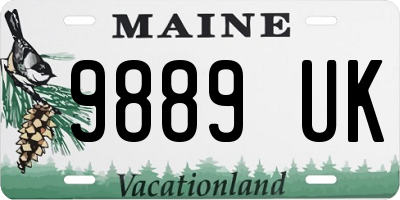 ME license plate 9889UK