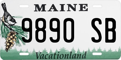 ME license plate 9890SB