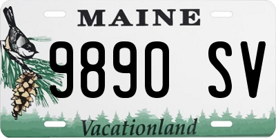 ME license plate 9890SV