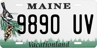 ME license plate 9890UV