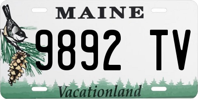 ME license plate 9892TV