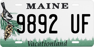 ME license plate 9892UF