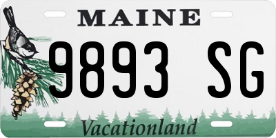 ME license plate 9893SG