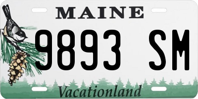 ME license plate 9893SM