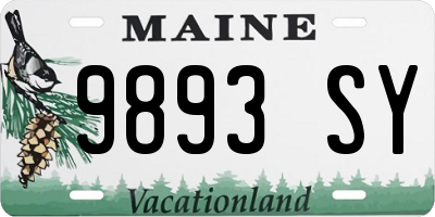 ME license plate 9893SY