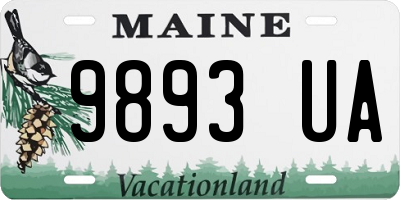 ME license plate 9893UA