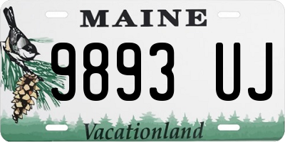 ME license plate 9893UJ