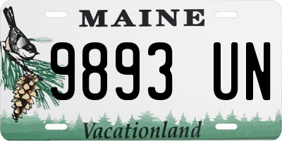 ME license plate 9893UN