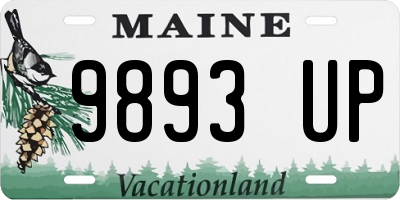 ME license plate 9893UP