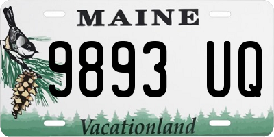 ME license plate 9893UQ