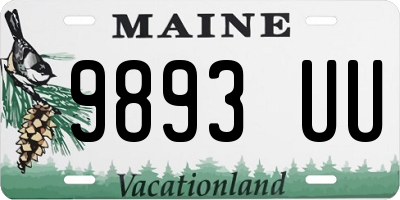 ME license plate 9893UU