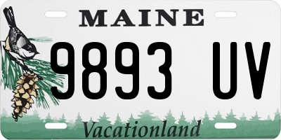 ME license plate 9893UV