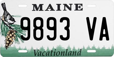 ME license plate 9893VA