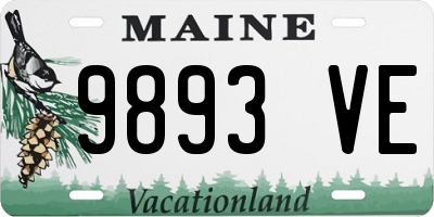 ME license plate 9893VE