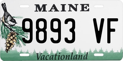 ME license plate 9893VF
