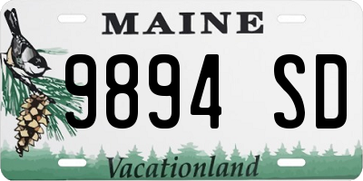 ME license plate 9894SD