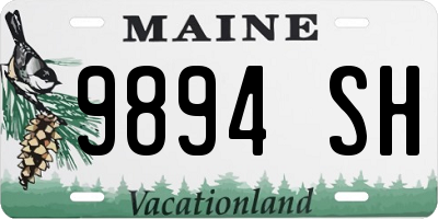 ME license plate 9894SH