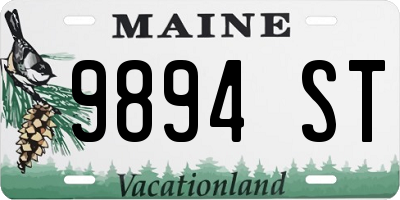 ME license plate 9894ST