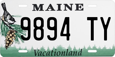 ME license plate 9894TY