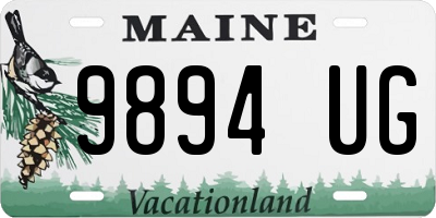ME license plate 9894UG