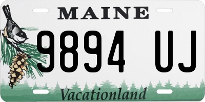 ME license plate 9894UJ