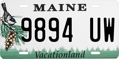 ME license plate 9894UW