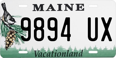 ME license plate 9894UX