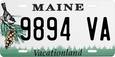 ME license plate 9894VA