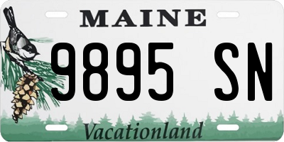 ME license plate 9895SN