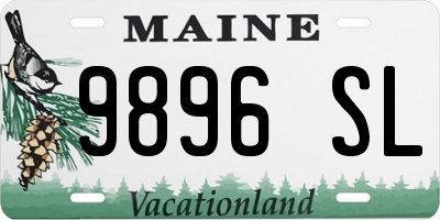 ME license plate 9896SL