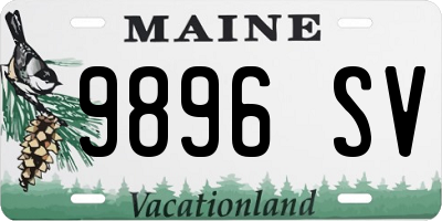 ME license plate 9896SV
