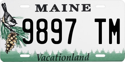ME license plate 9897TM