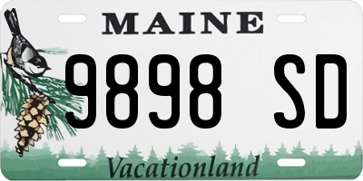 ME license plate 9898SD