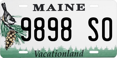 ME license plate 9898SO