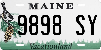 ME license plate 9898SY