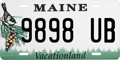 ME license plate 9898UB