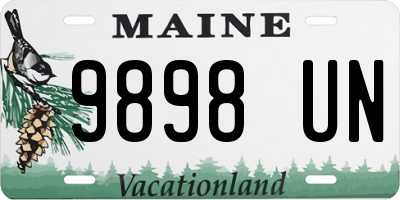ME license plate 9898UN
