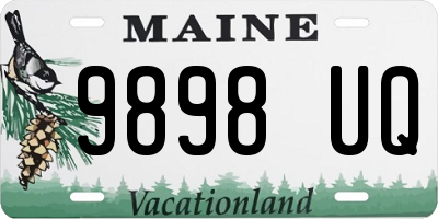 ME license plate 9898UQ