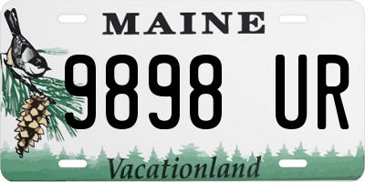 ME license plate 9898UR