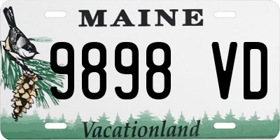ME license plate 9898VD