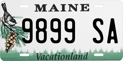 ME license plate 9899SA