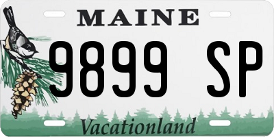 ME license plate 9899SP
