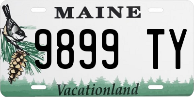 ME license plate 9899TY