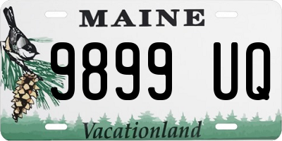 ME license plate 9899UQ