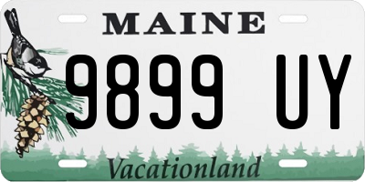 ME license plate 9899UY