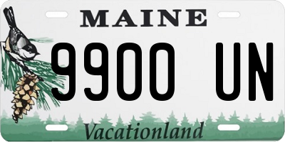 ME license plate 9900UN