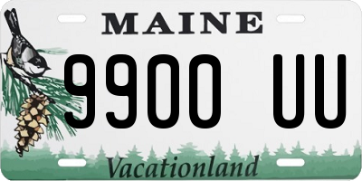 ME license plate 9900UU