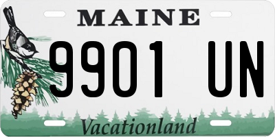 ME license plate 9901UN